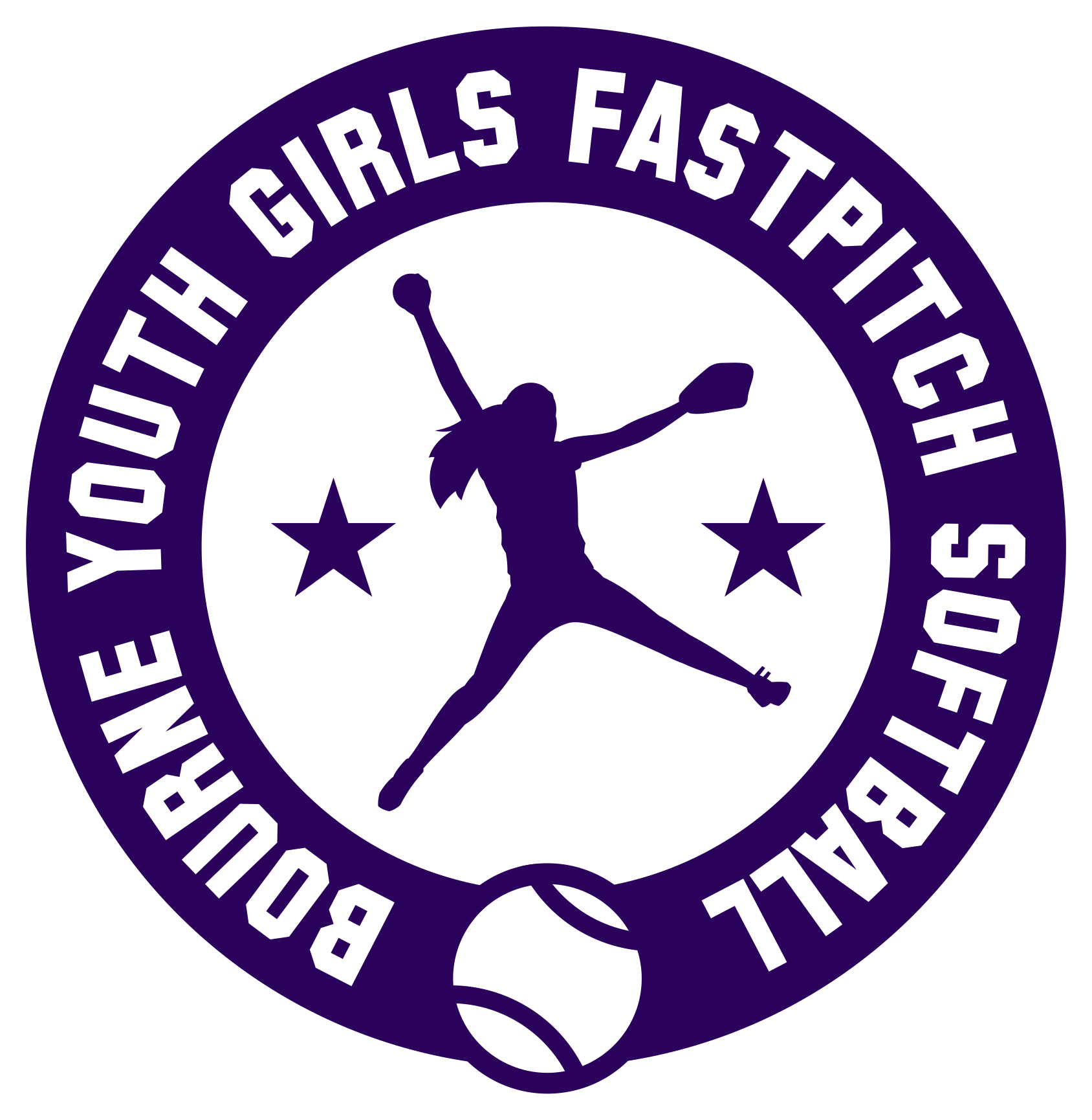 Bourne Youth Girls Fastpitch Softball Logo